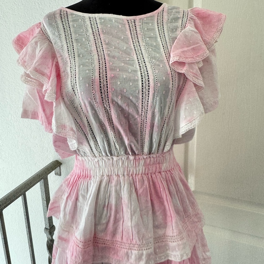 LoveShackFancy Sz Small Pink Natasha Heritage Mini Dress - Picture 5 of 11